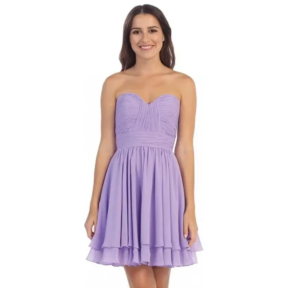 white christmas dresses Stella Chiffon Dress: Pink Dress for Garden Party main image 0